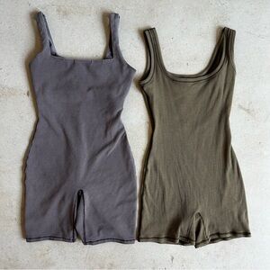 SKIMS Purple and Olive Bodysuits - size small